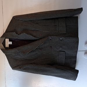 Vintage Jones New York 100% Pure Worsted Wool Houndstooth Blazer SZ 12